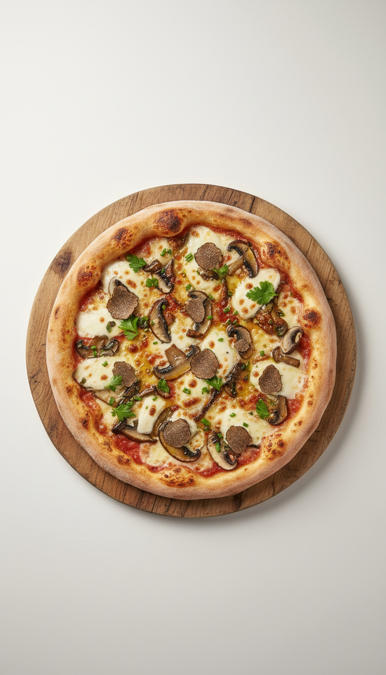 Pizza ai funghi e tartufo fusion