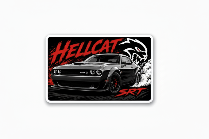 DODGE Hellcat Srt Sticker